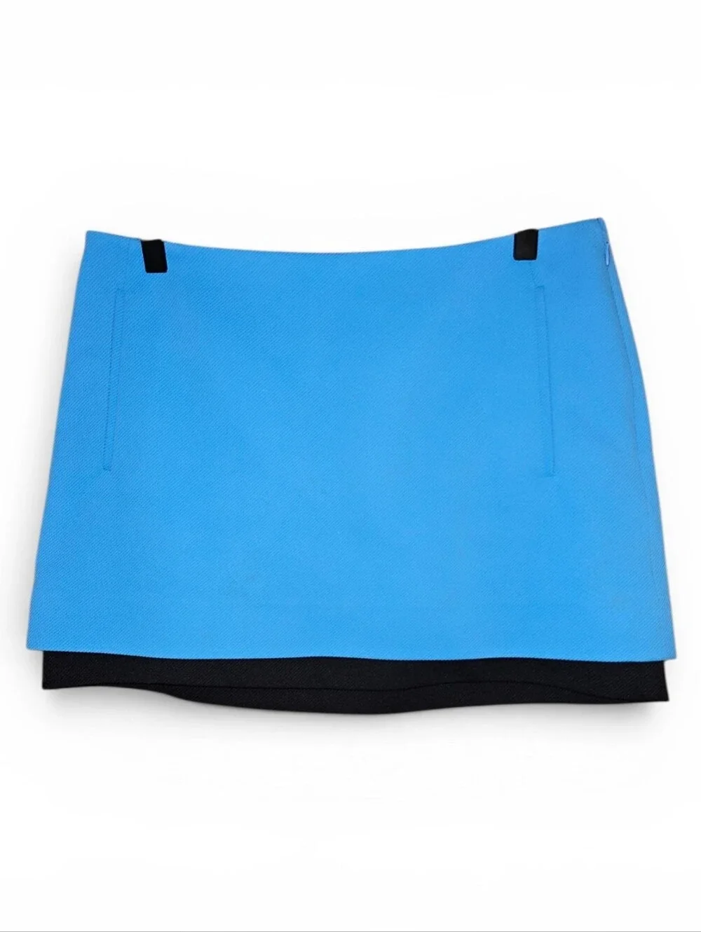 DVF DIANE VON FURSTENBERG Blue Colorblock Elley Mini Skirt - Size 8